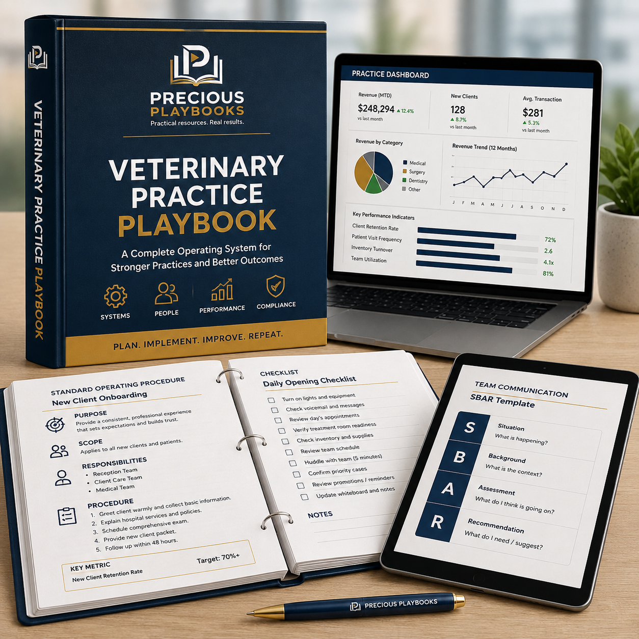 Veterinary Practice Playbook digital workbook and management resources